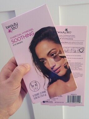 Beauty 360 Charcoal Hydrogel Soothing Eye Masks Set of 2